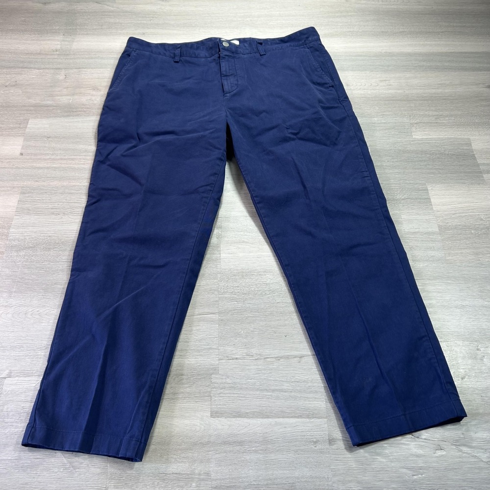 Spoke Pants Mens 38x28 Blue Stretch Cotton Chino Regular Fit Casual Everyday